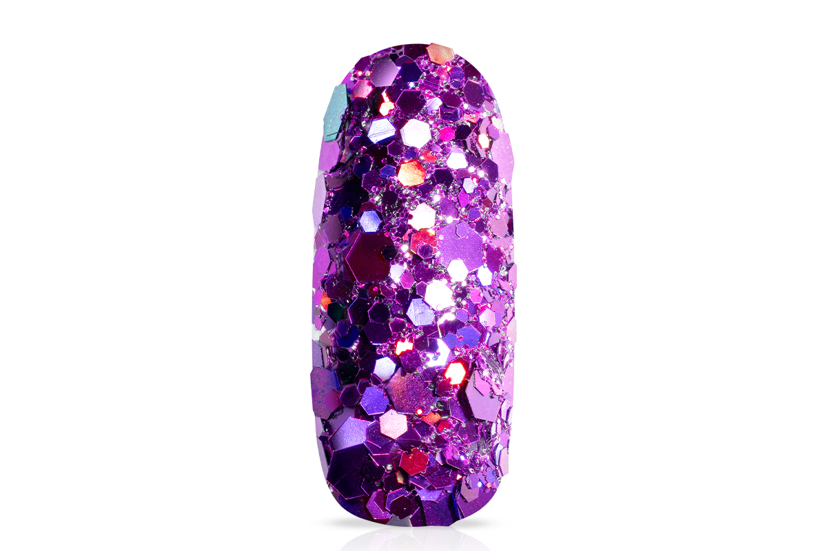 Jolifin Hexagon Glittermix - hologramm purple