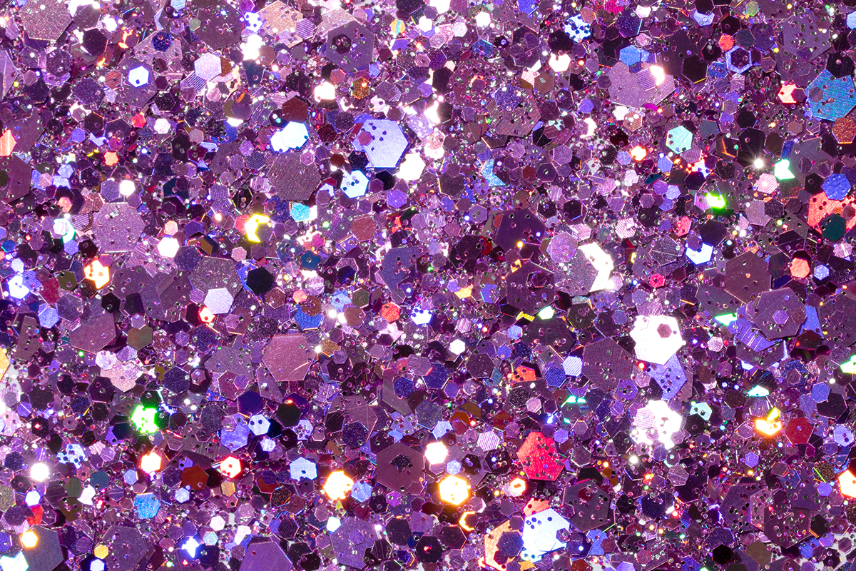 Jolifin Hexagon Glittermix - hologram lavender