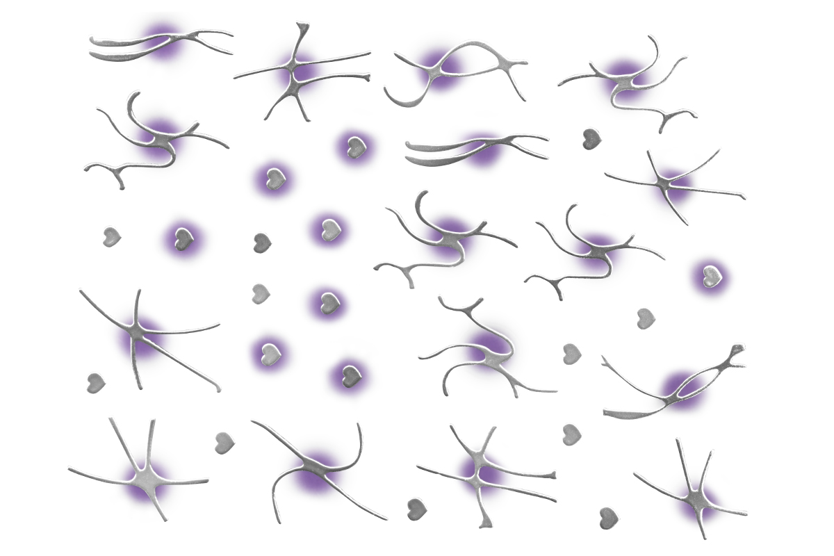 Jolifin LAVENI XL Sticker - silver II aura purple