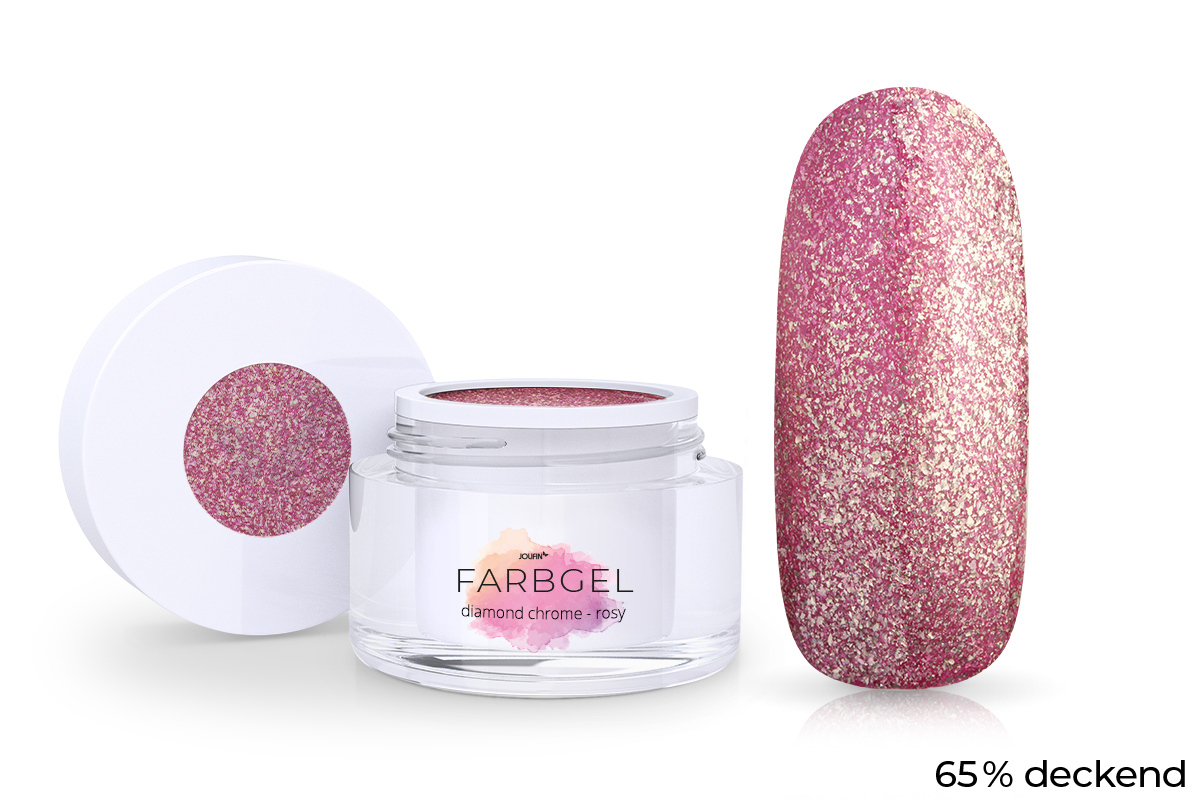 Jolifin colour gel diamond chrome - rosy 5ml