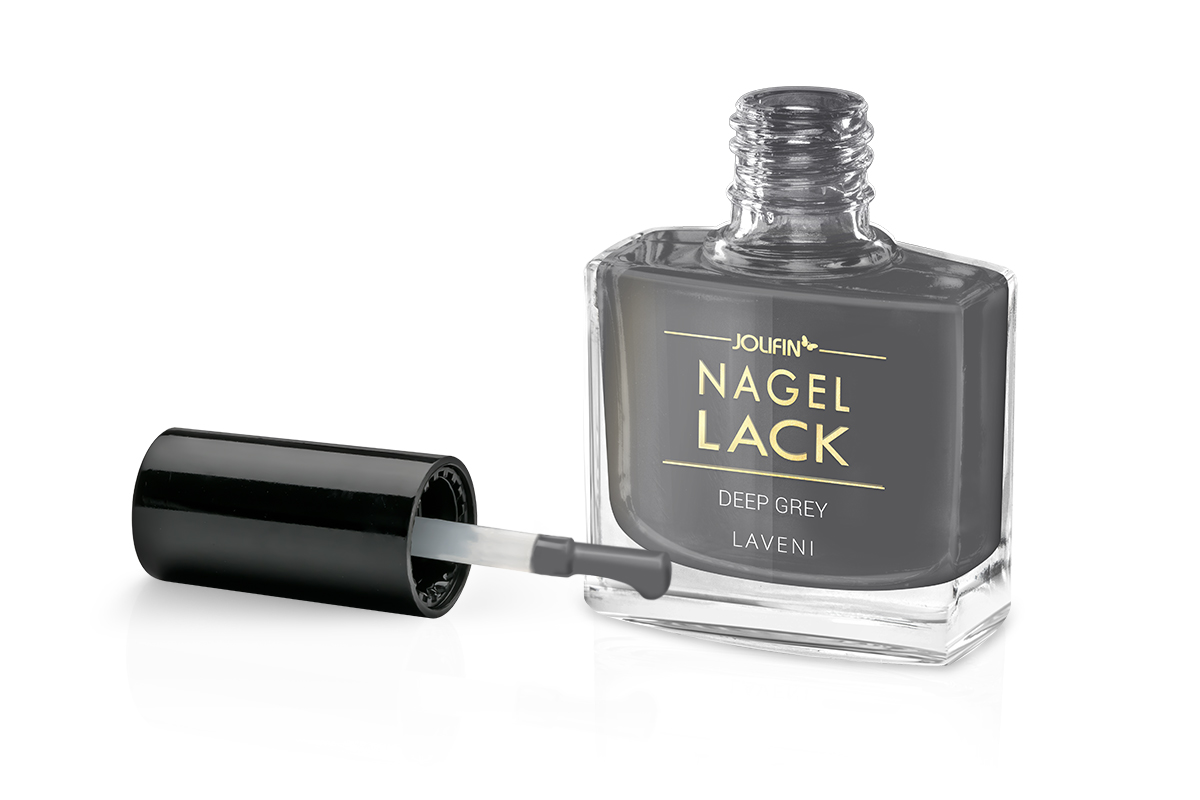 Jolifin LAVENI Nagellack - deep grey 9ml