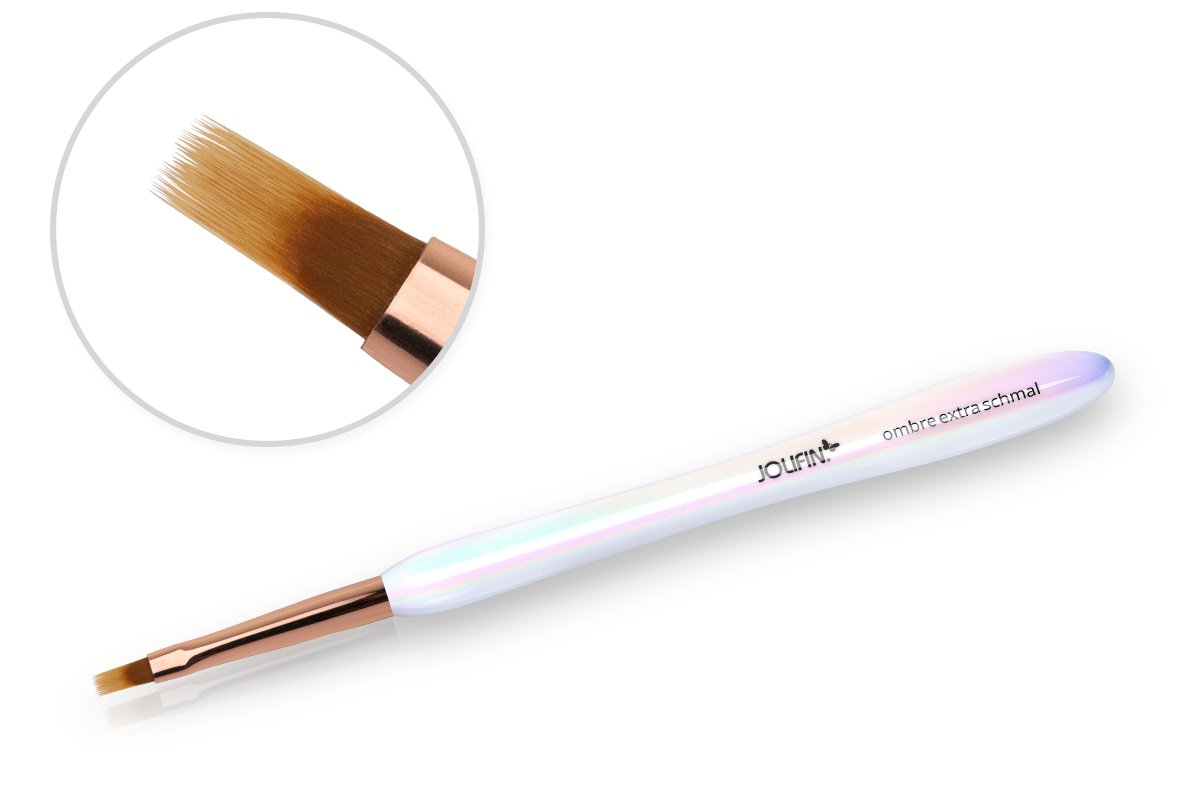 Jolifin Aurora Pinsel weiß - ombre extra schmal