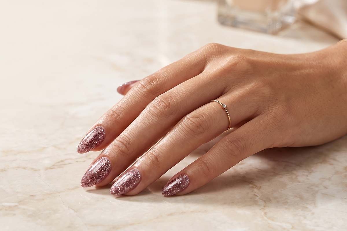 Jolifin Farbgel nougat Glitter 5ml