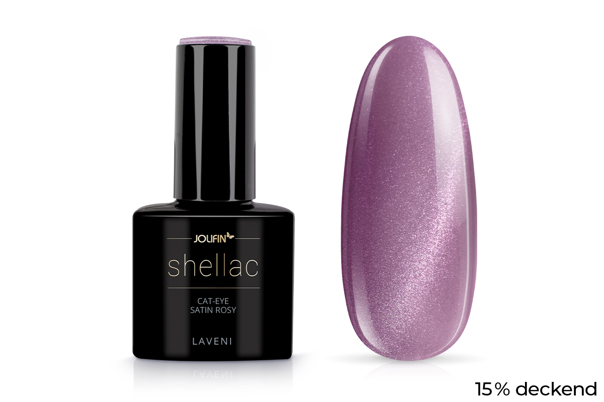 Jolifin LAVENI Shellac - Cat-Eye satin rosy 10ml