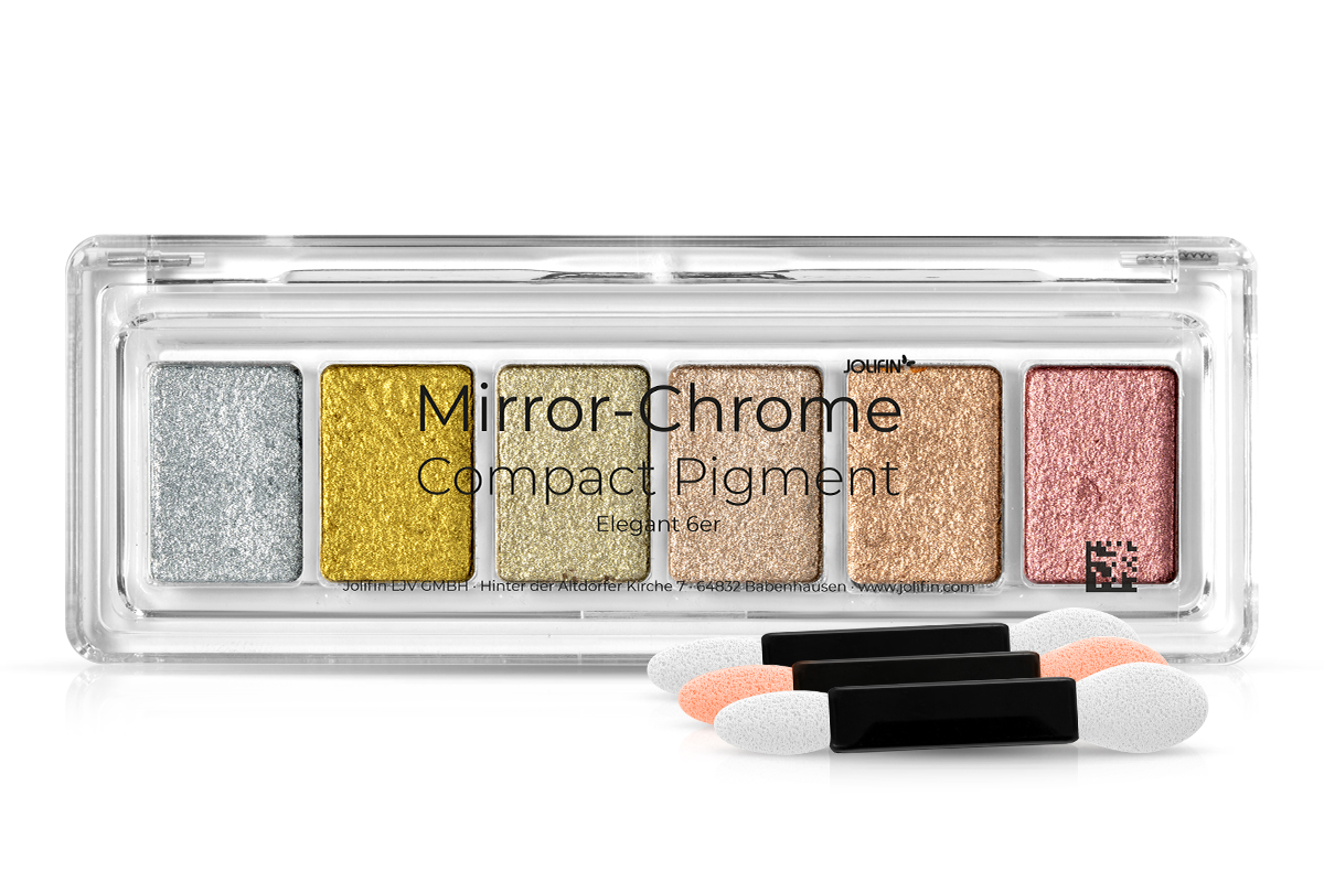 Jolifin Mirror-Chrome Compact Pigment - Elegant 6 pieces