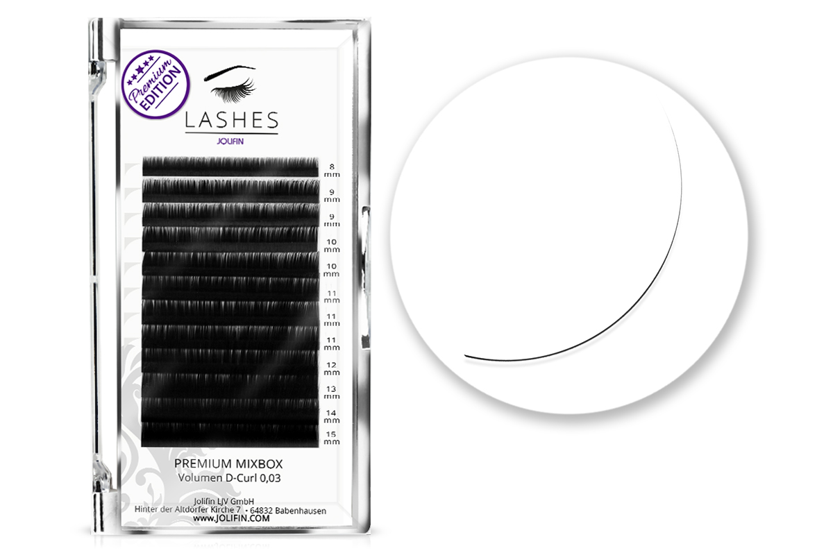 Jolifin Lashes - Premium MixBox - Volume D-Curl 0,03