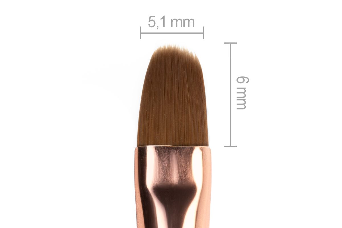 Jolifin Gel Brush rosy-black - oval size 8