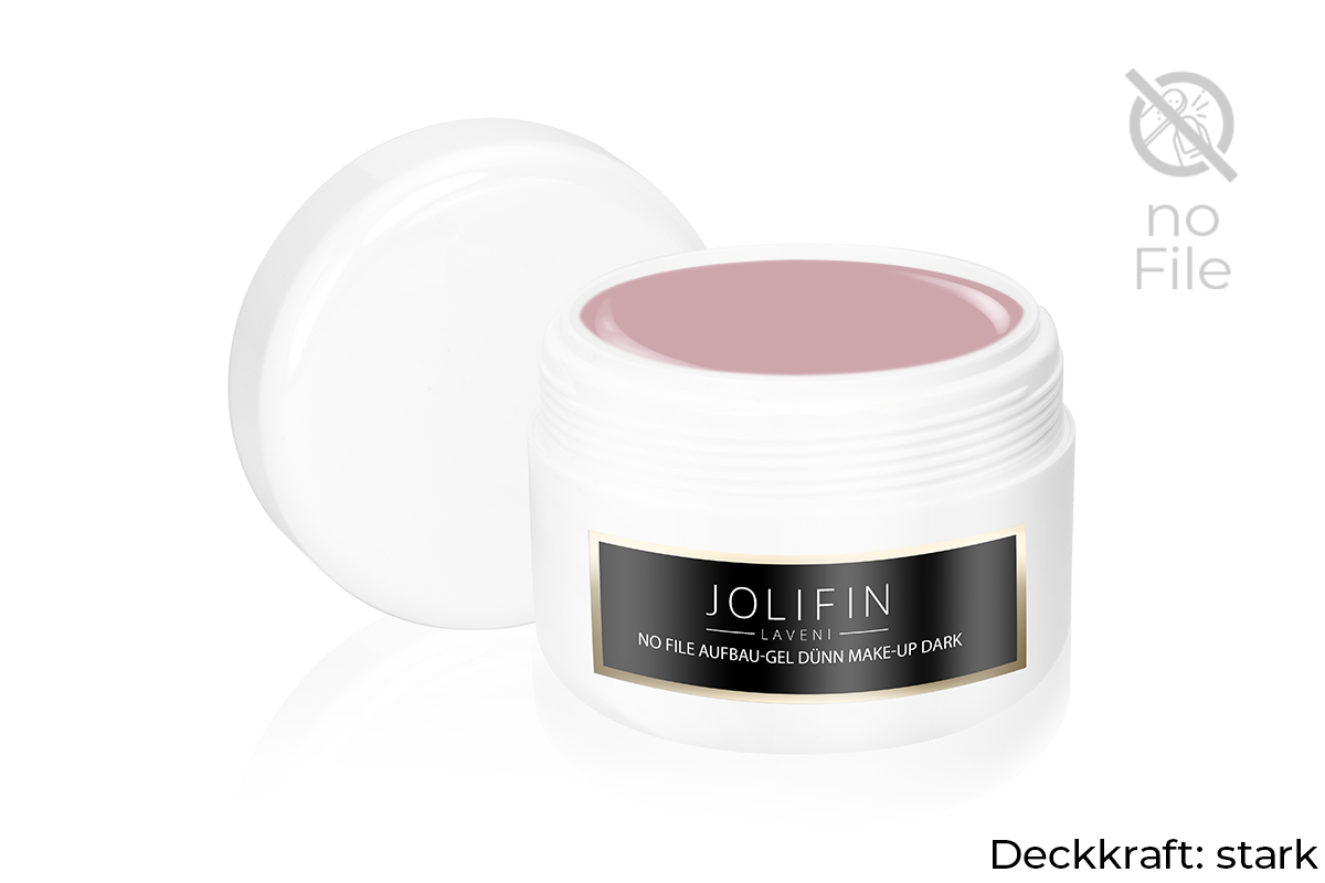 Jolifin LAVENI Refill - No File build-up gel thin make-up dark 250ml