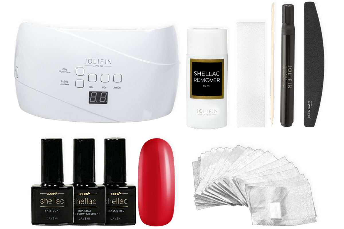 Jolifin LAVENI Shellac Starter Set - XS Basic Device