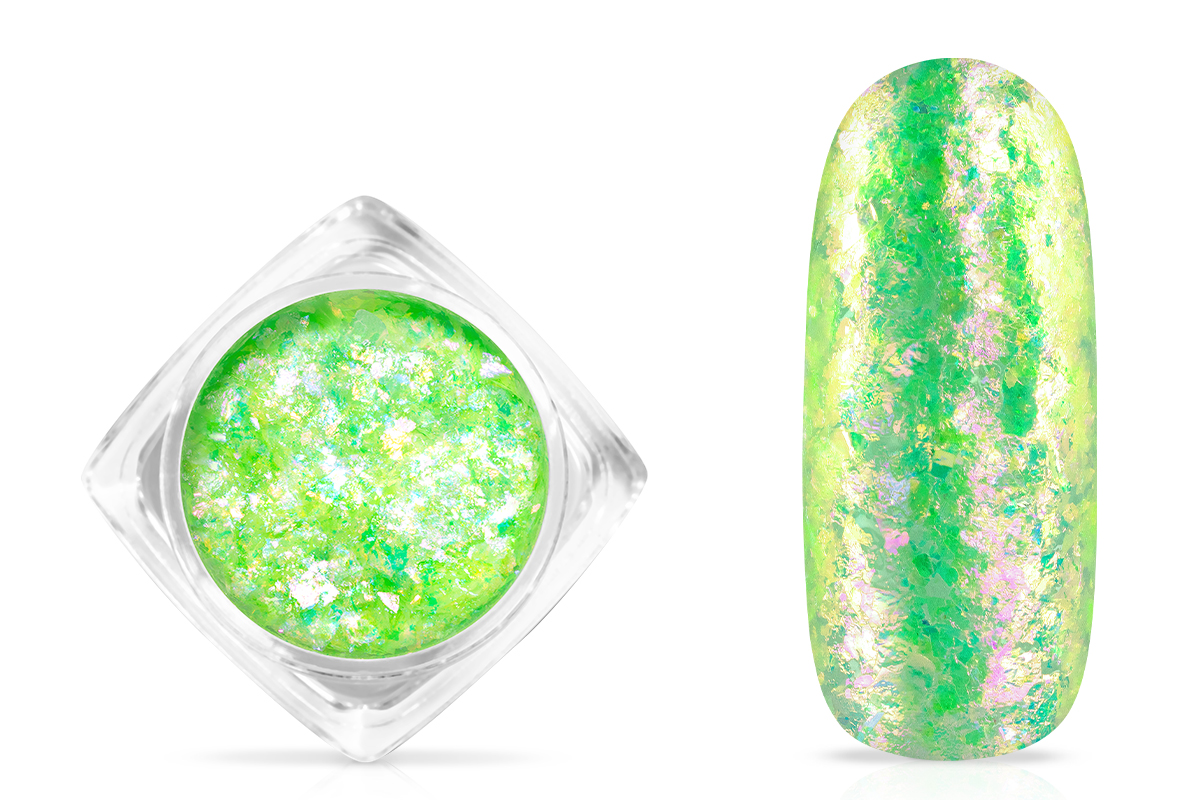 Jolifin Soft Opal Flakes - pastel neon-green