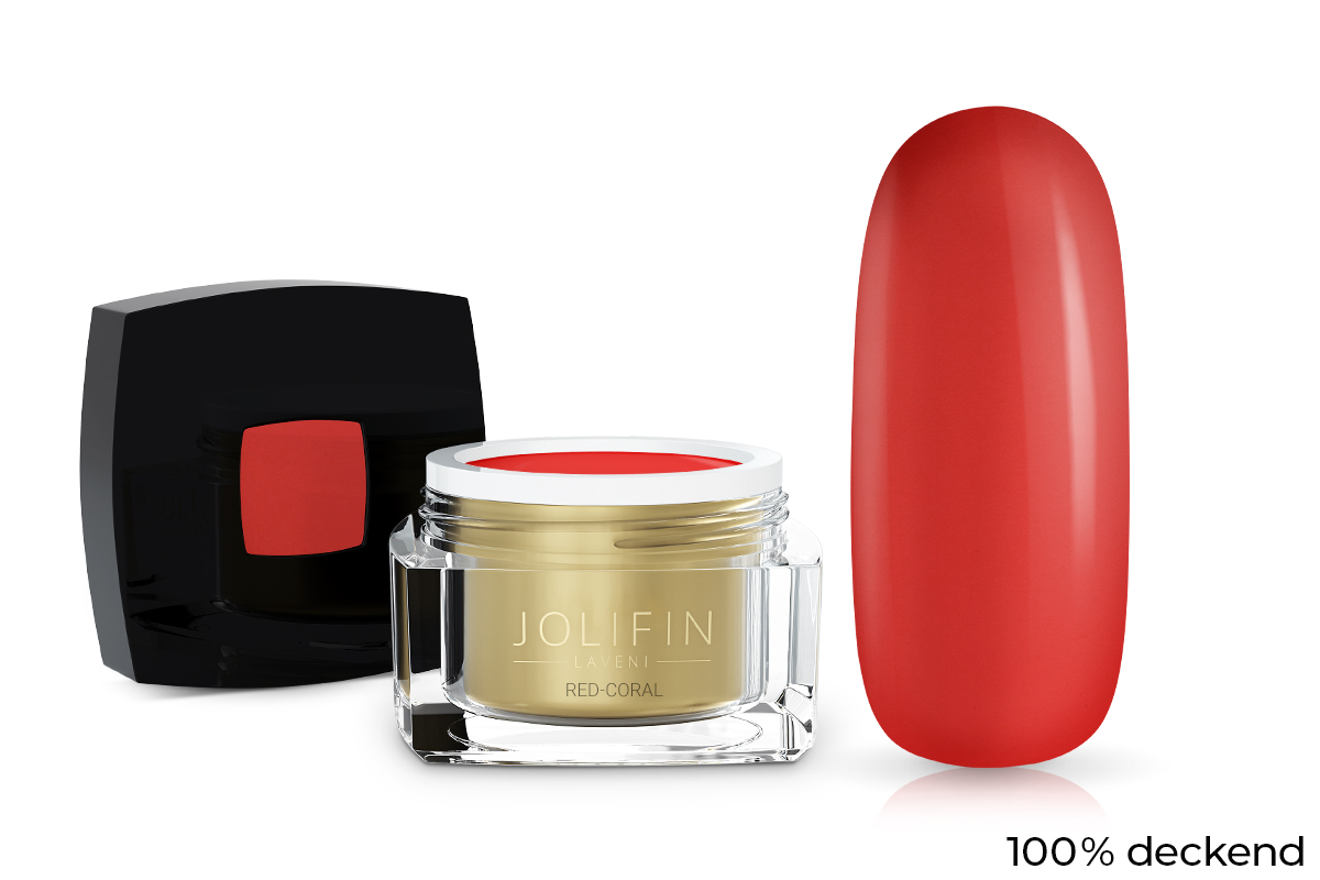 Jolifin LAVENI Colour Gel - red-coral 5ml