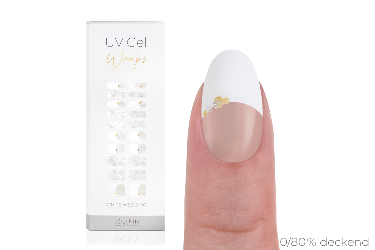 Jolifin LAVENI UV Gel Wraps - white wedding