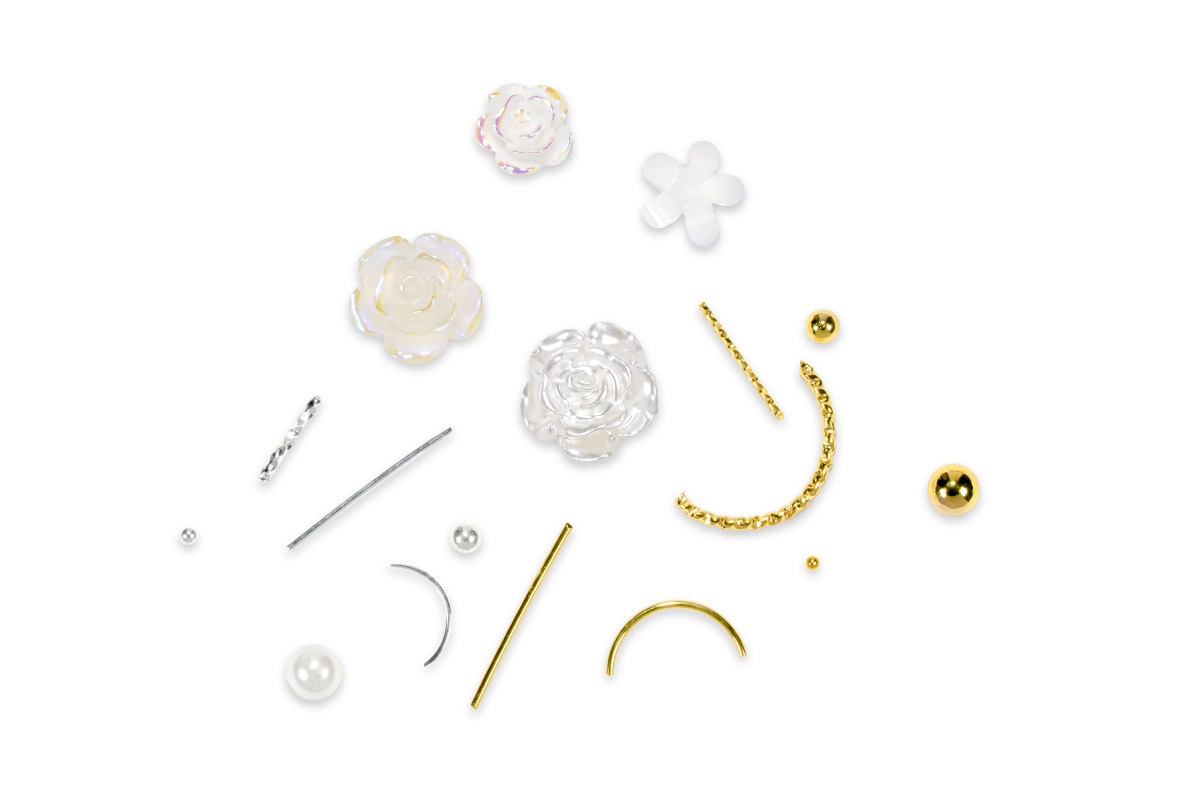 Jolifin LAVENI Pearl Display - Pearls & Flowers
