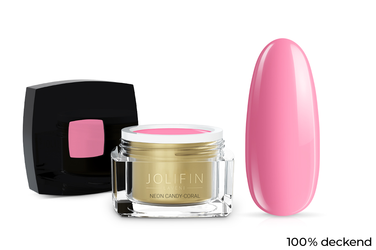 Jolifin LAVENI Farbgel - neon candy-coral 5ml
