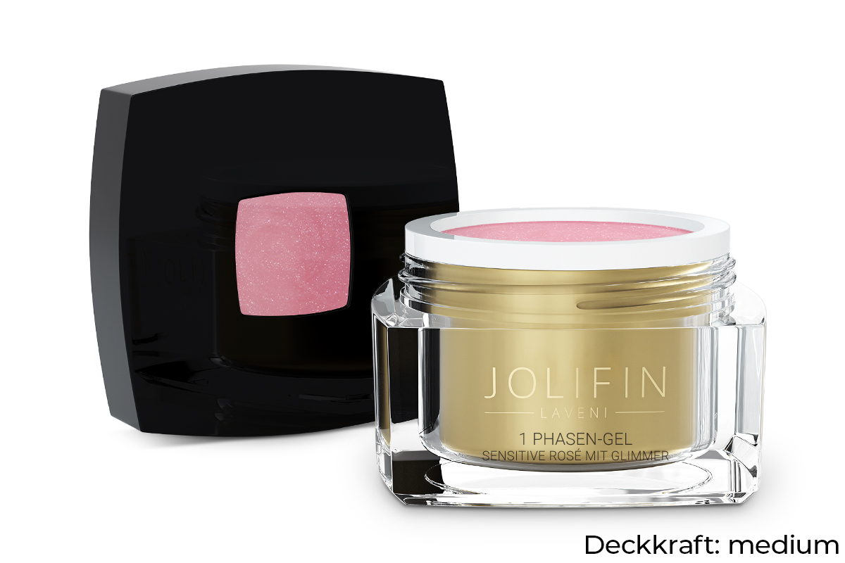 Jolifin LAVENI - 1-phase gel sensitive rosé with mica 30ml Jolifin LAVENI - 1-phase gel sensitive rosé with mica 30ml