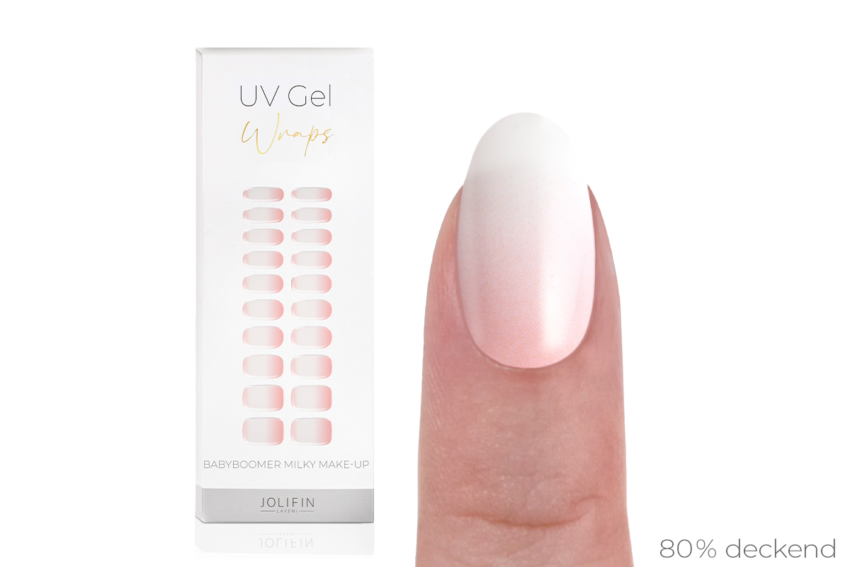 Jolifin LAVENI UV Gel-Wraps - Babyboomer milky make-up