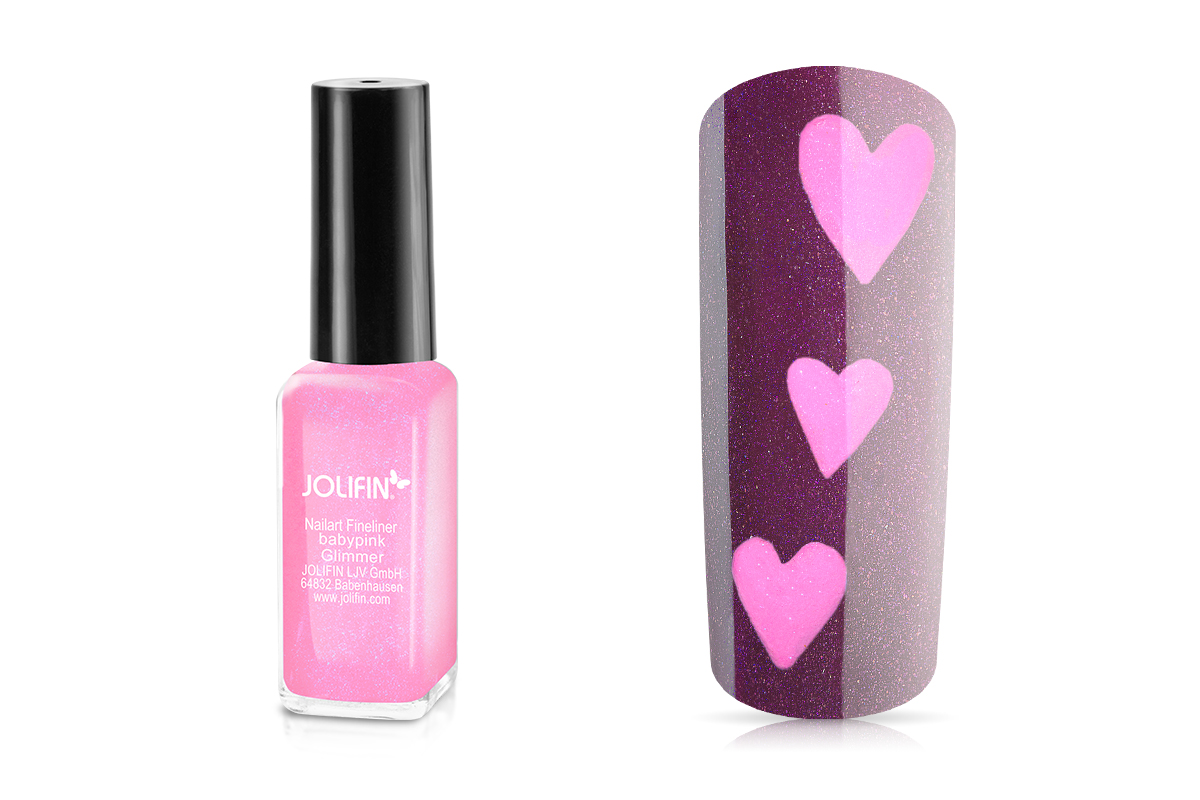 Jolifin Nailart Fineliner babypink Glimmer 10ml