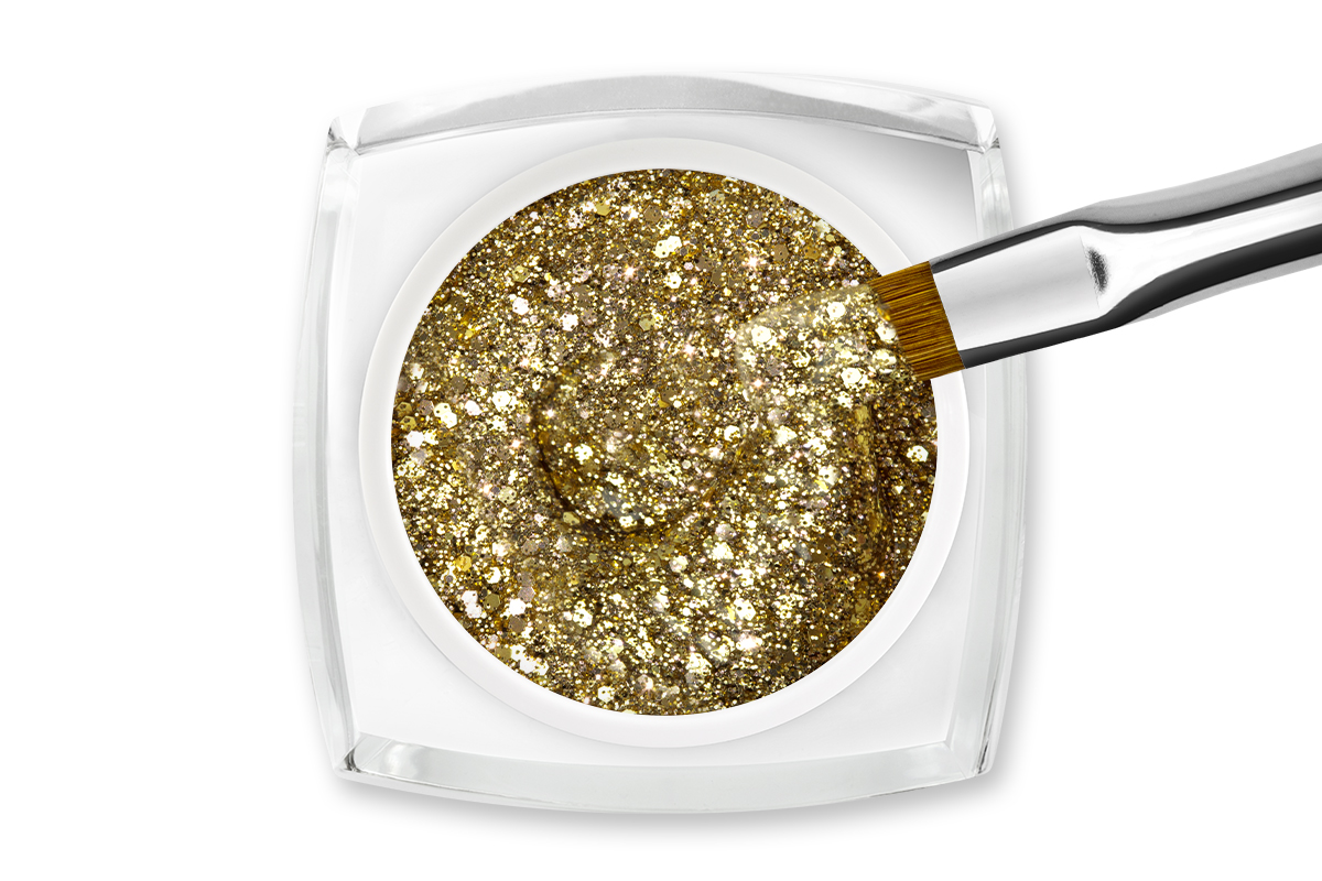 Jolifin LAVENI Colour Gel - gold Glitter 5ml
