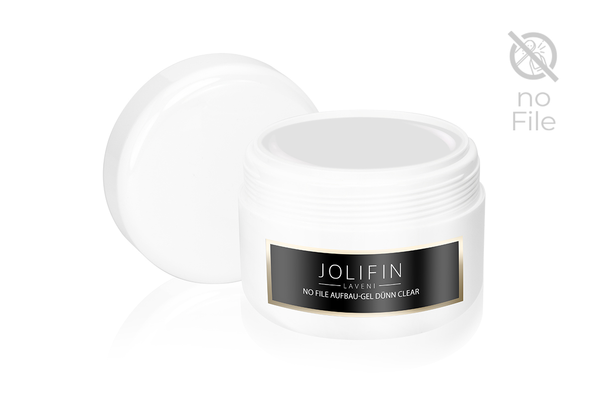 Jolifin LAVENI Refill - No File build-up gel thin clear 250ml