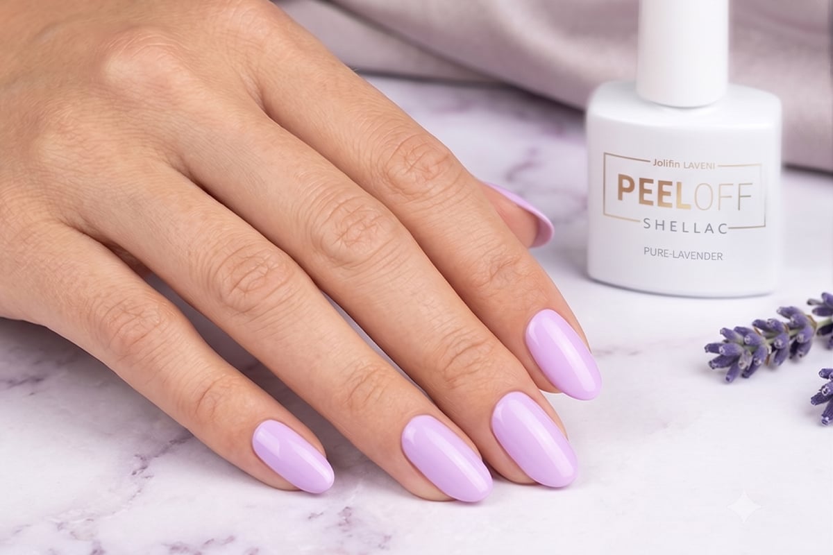 Jolifin LAVENI Shellac PeelOff - pure-lavender 10ml