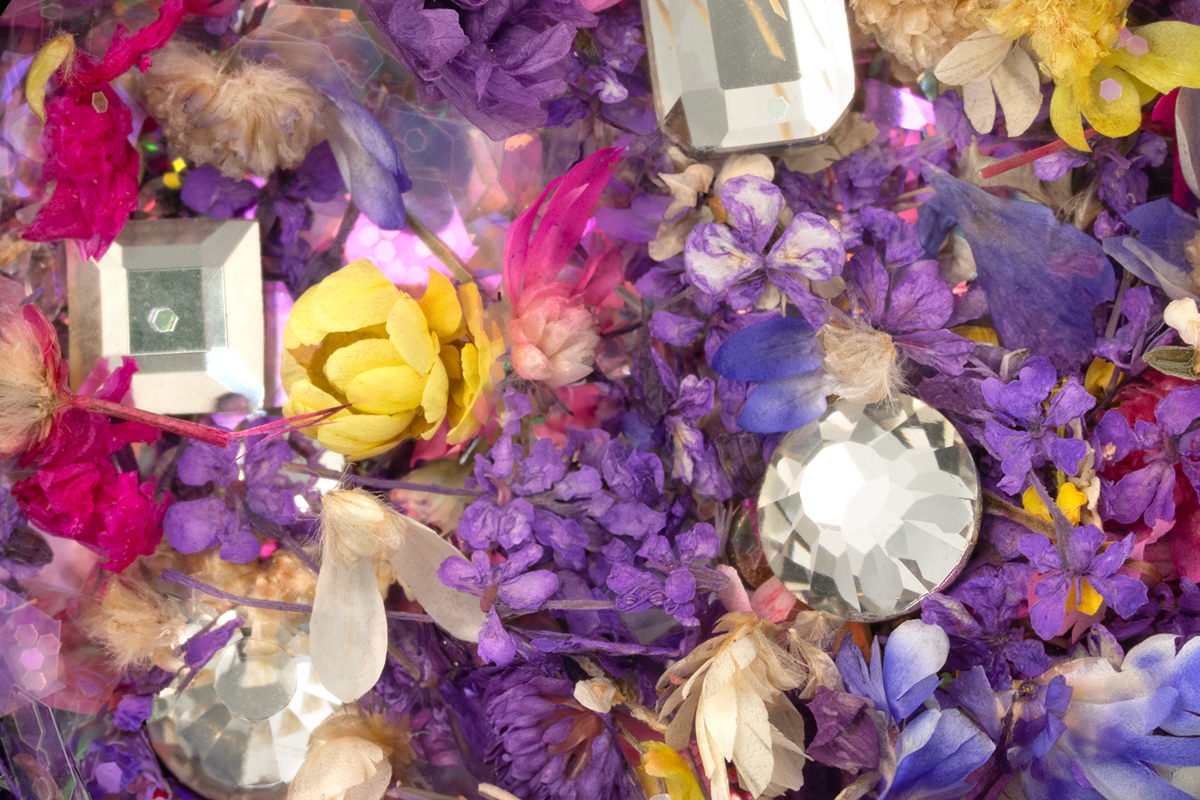 Jolifin Dried Flowers Nail Art Mix - purple
