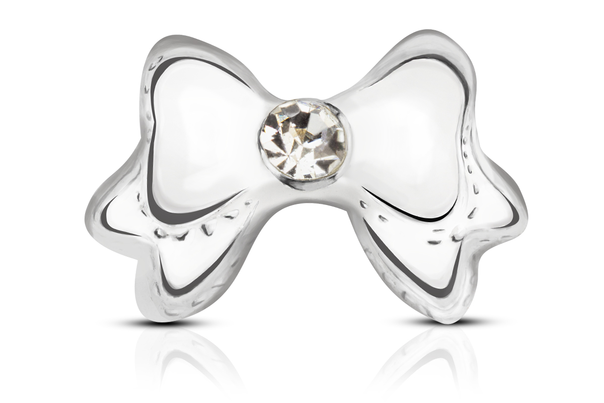 Jolifin Overlay white bow large