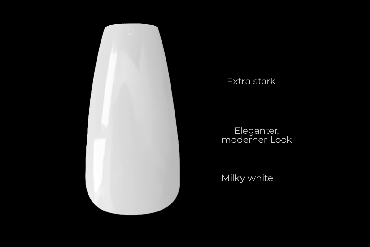 Jolifin 120 Tipbox Press-On Coffin - medium extra strong milky white