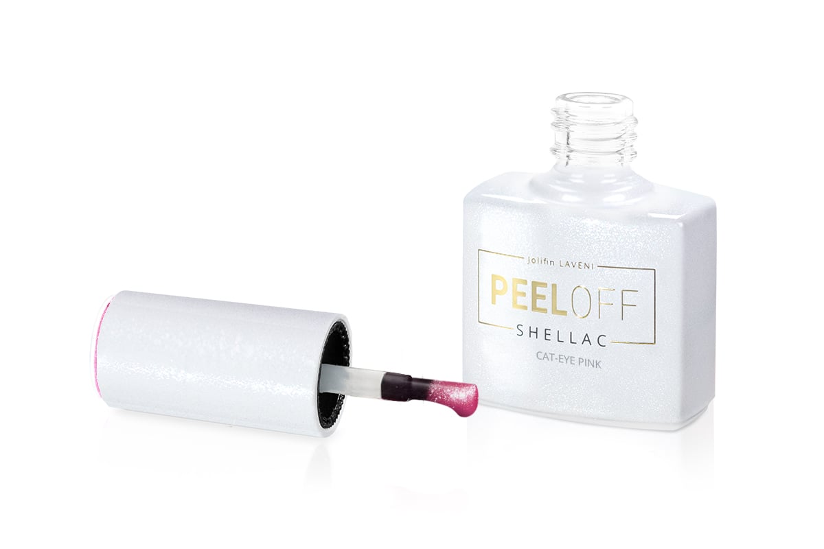 Jolifin LAVENI Shellac PeelOff - Cat-Eye pink 10ml