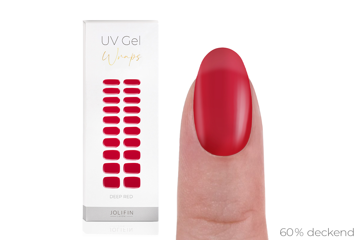 Jolifin LAVENI UV Gel Wraps - deep red