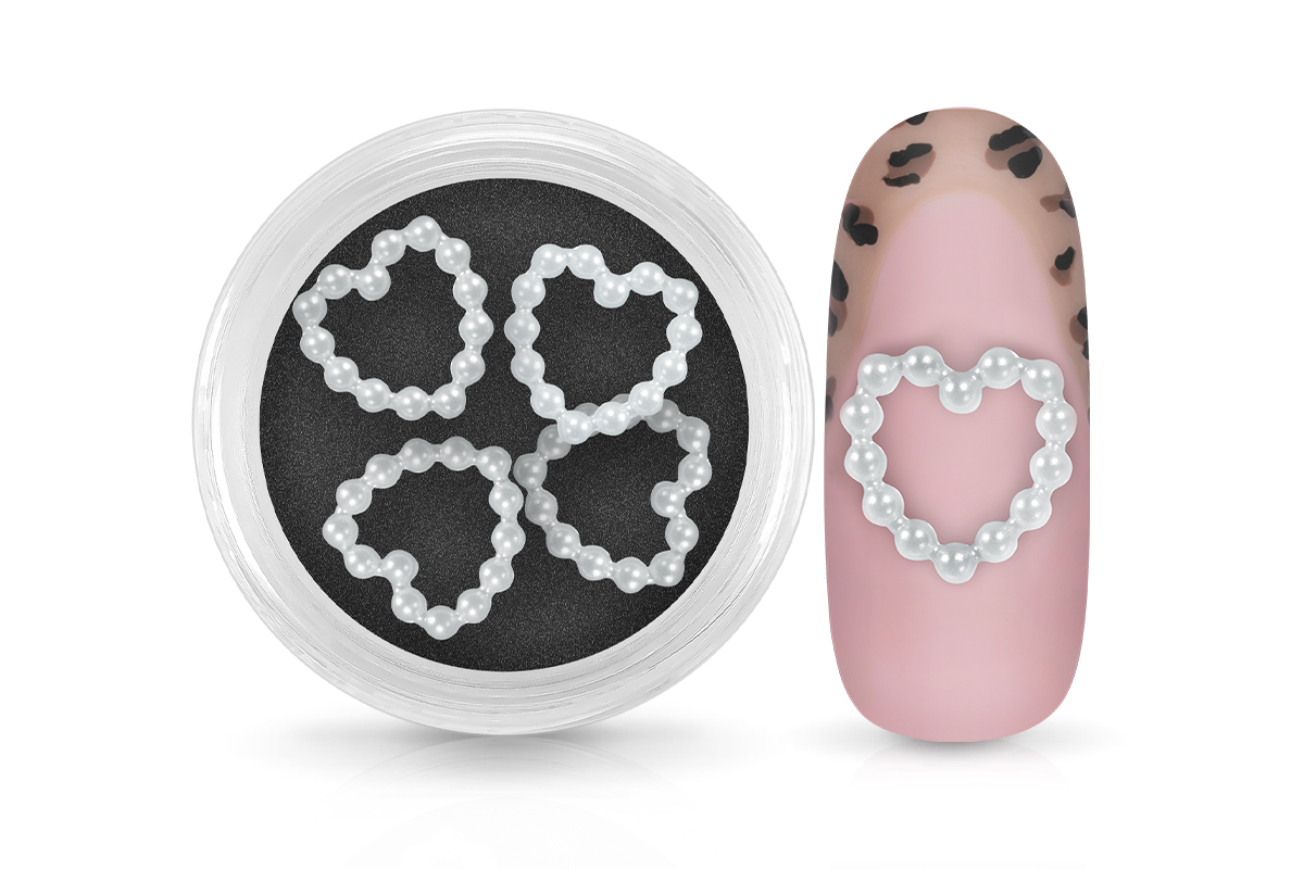 Jolifin Overlay - Pearls heart white