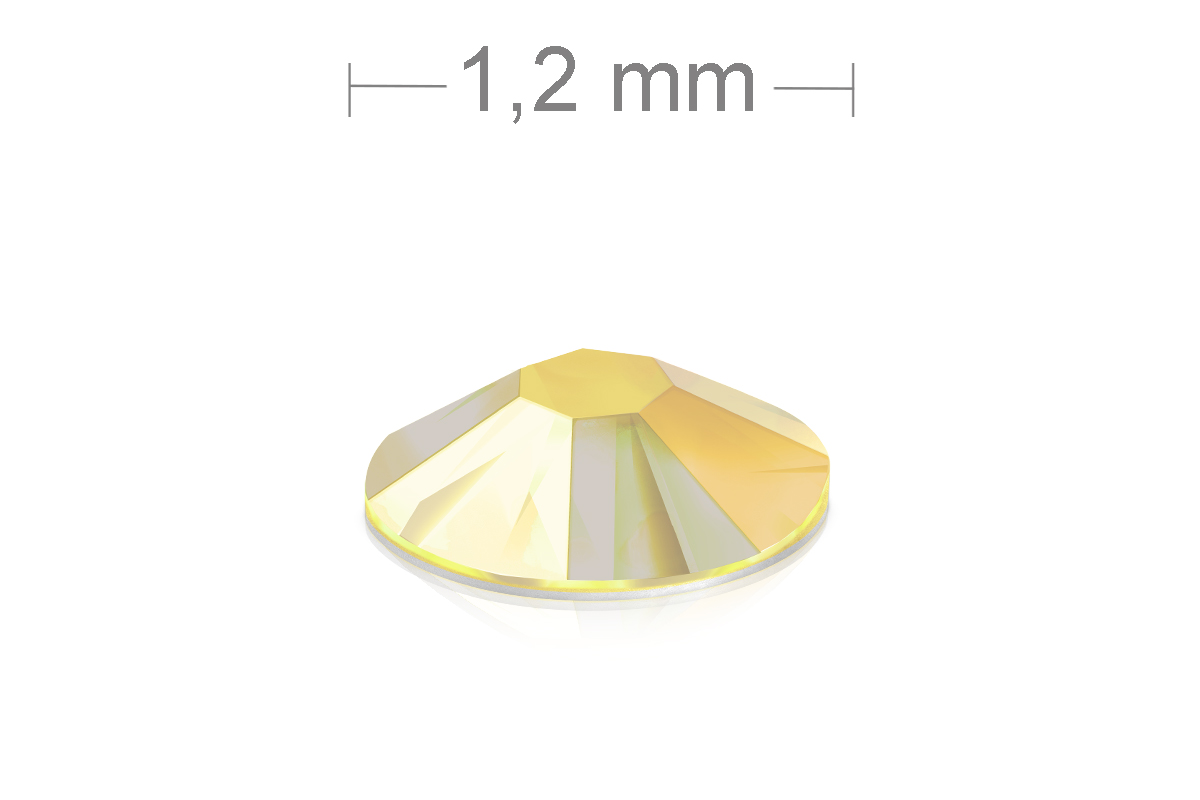 Jolifin LAVENI Rhinestones 150 pieces - champagne iridescent 1.2mm