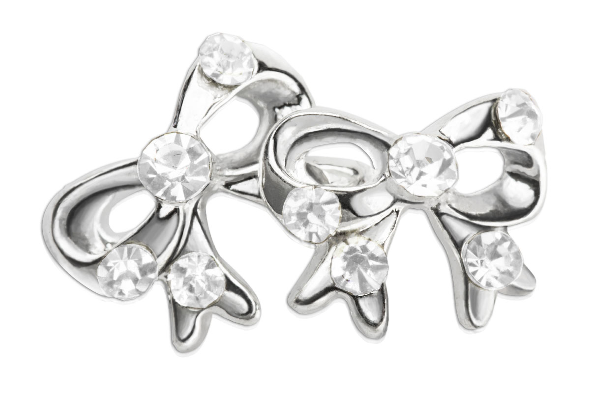 Jolifin Overlay Bow large silver
