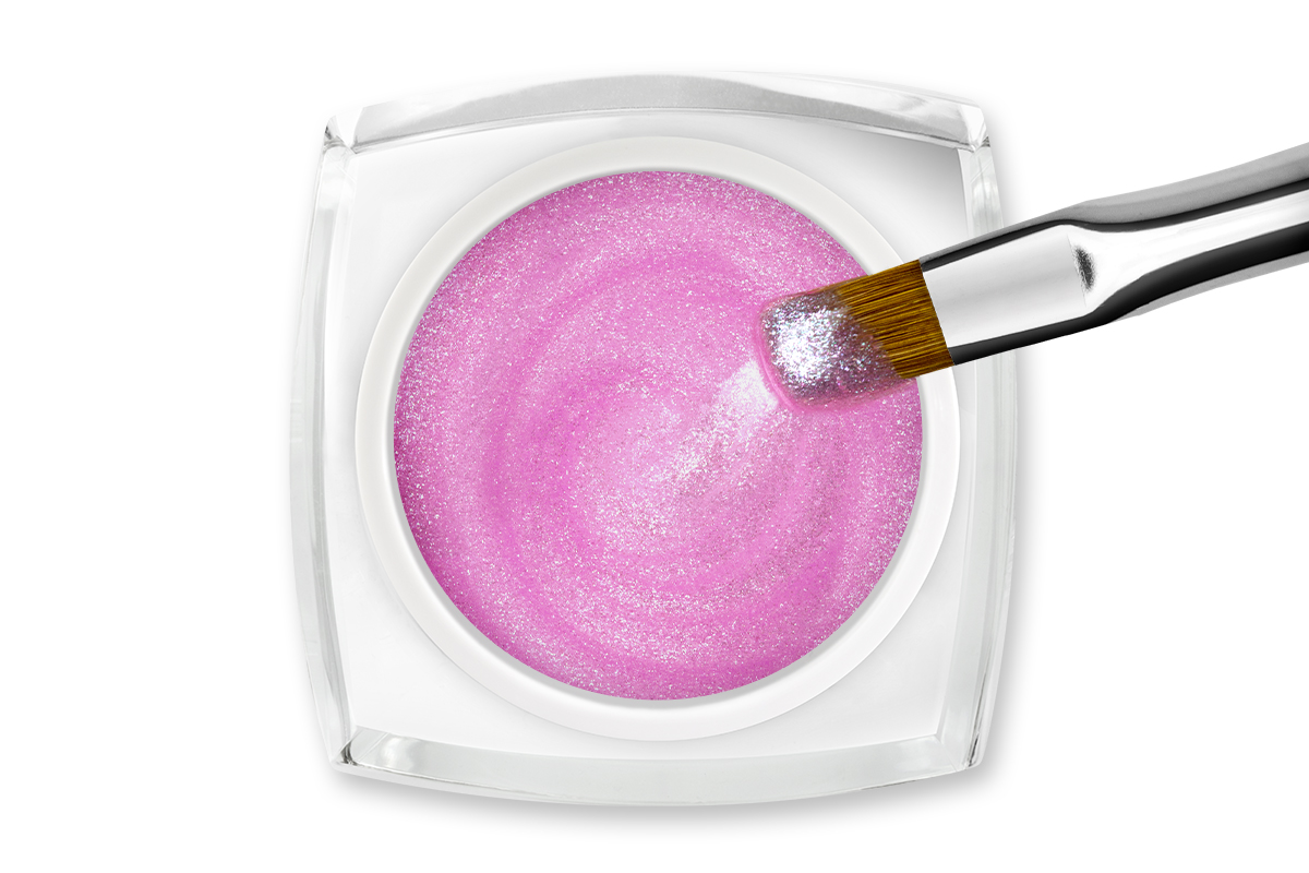 Jolifin LAVENI - Fibreglass-Gel clear pink Glimmer 5ml