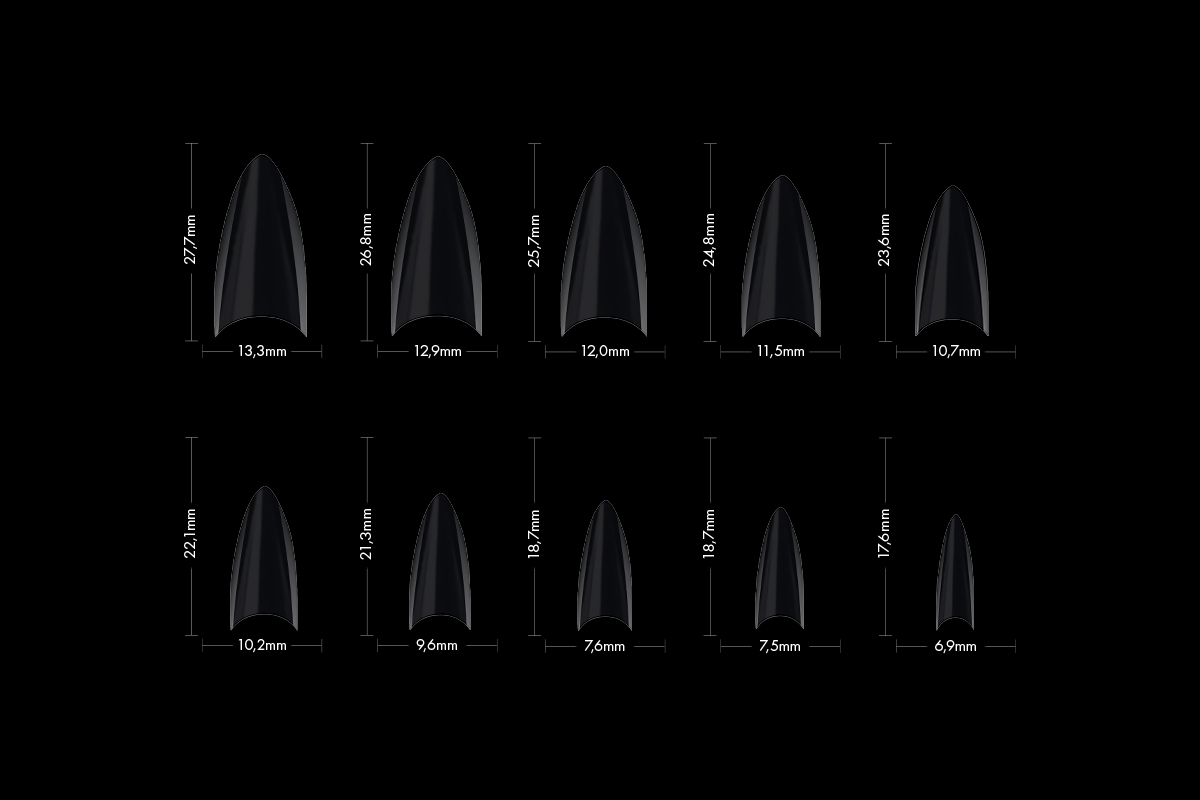 Jolifin 100 Tipbox Stiletto clear