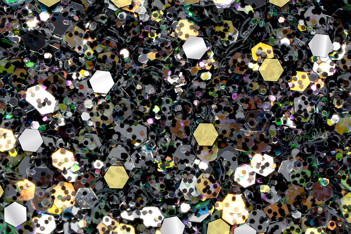 Jolifin LAVENI Luxury Glitter Hologramm  - silver-black