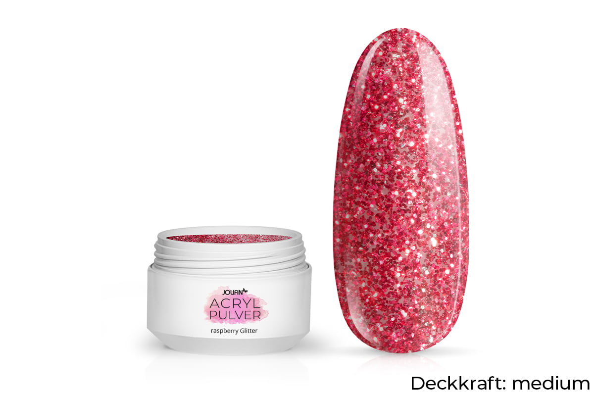 Jolifin Acrylic Colour Powder - raspberry Glitter 5g