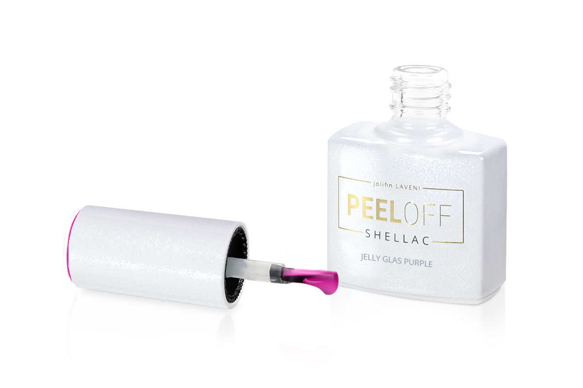 Jolifin LAVENI Shellac PeelOff - Jelly Glas purple 10ml