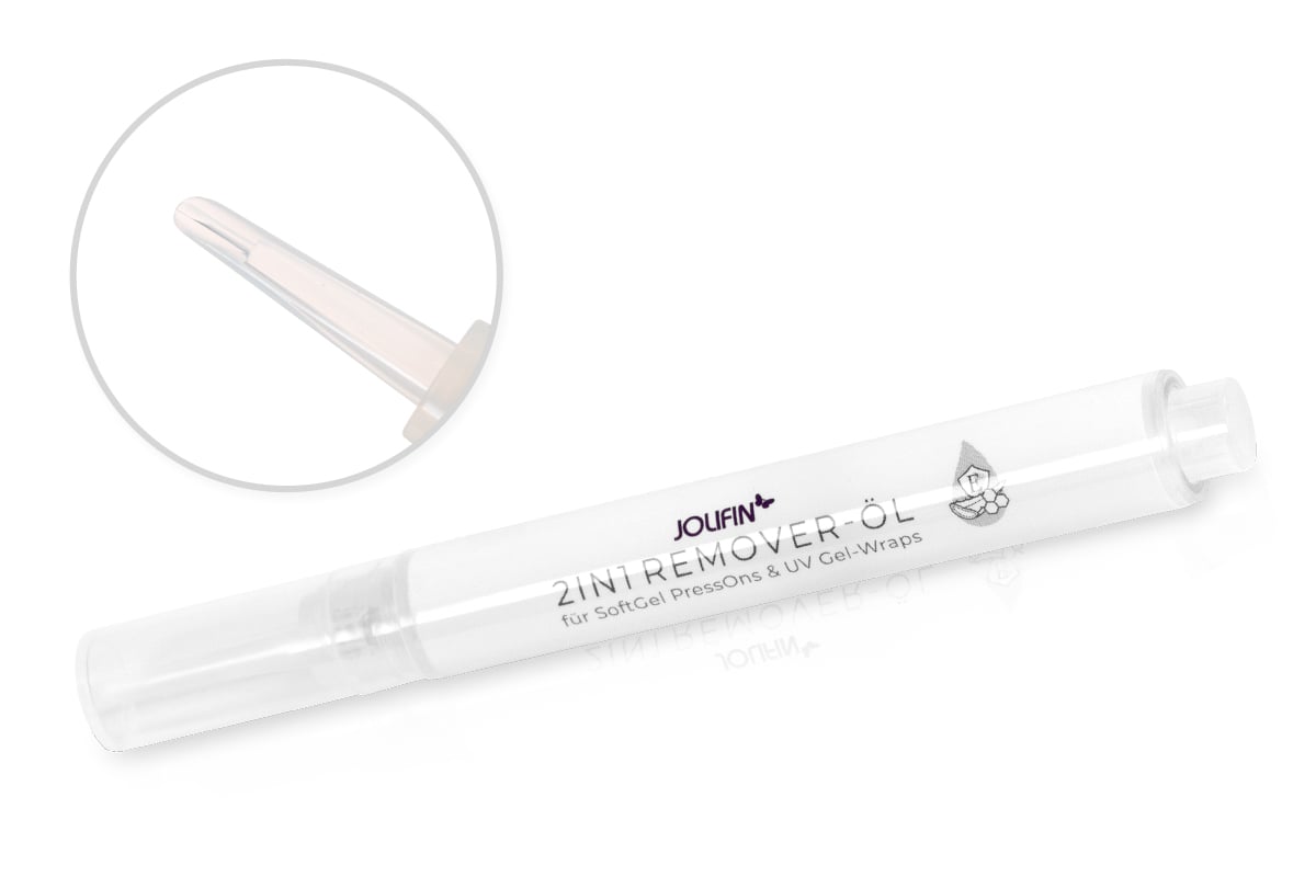 Jolifin 2-in-1 Remover Oil Pen – for SoftGel Press-Ons & UV Gel Wraps, 3ml