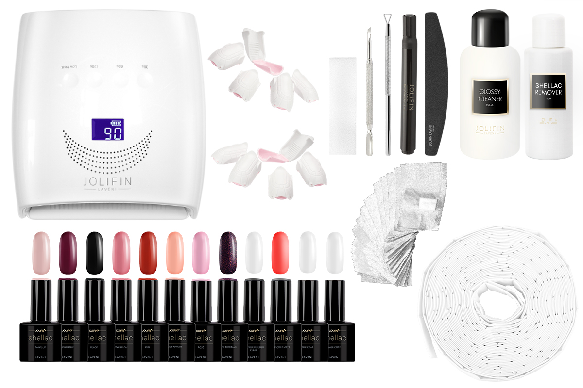 Jolifin LAVENI Shellac Starter-Set - L - Premium Akku Gerät 