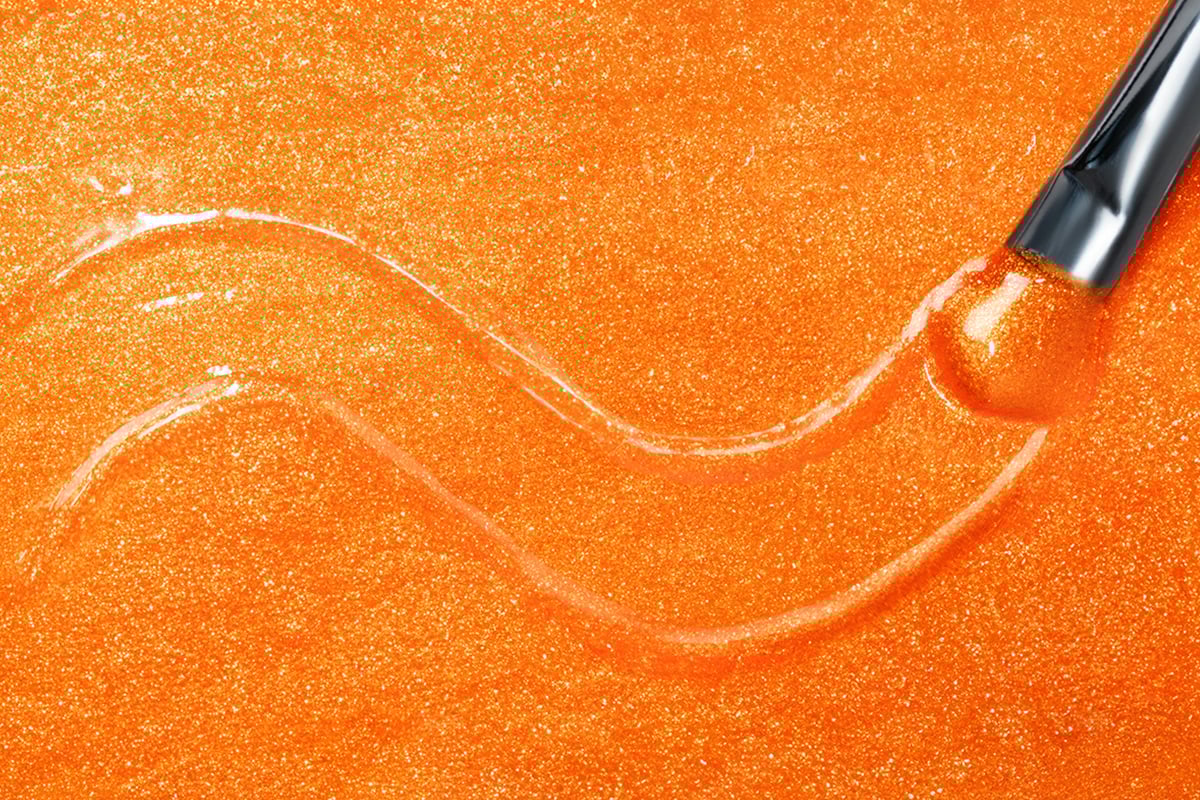 Jolifin Farbgel orange sunrise Glitter 5ml