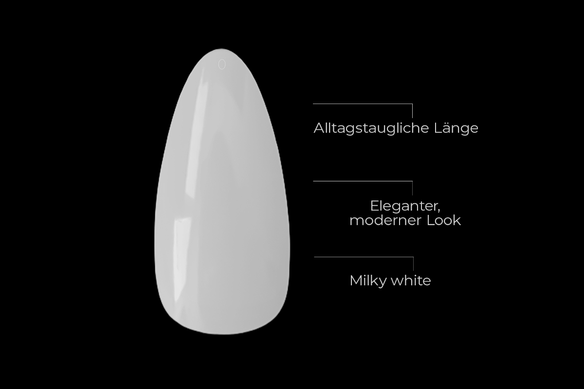 Jolifin 120 Tipbox Press-On oval almond milky white