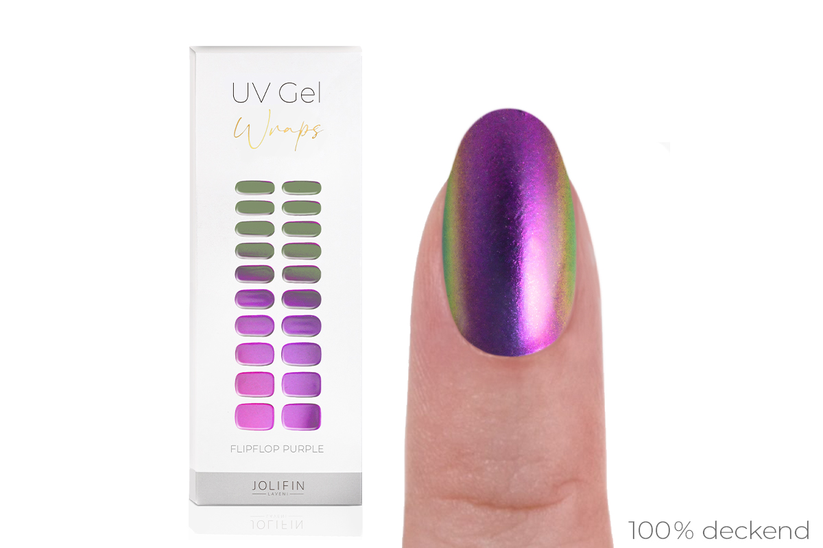 Jolifin LAVENI UV Gel Wraps - FlipFlop purple