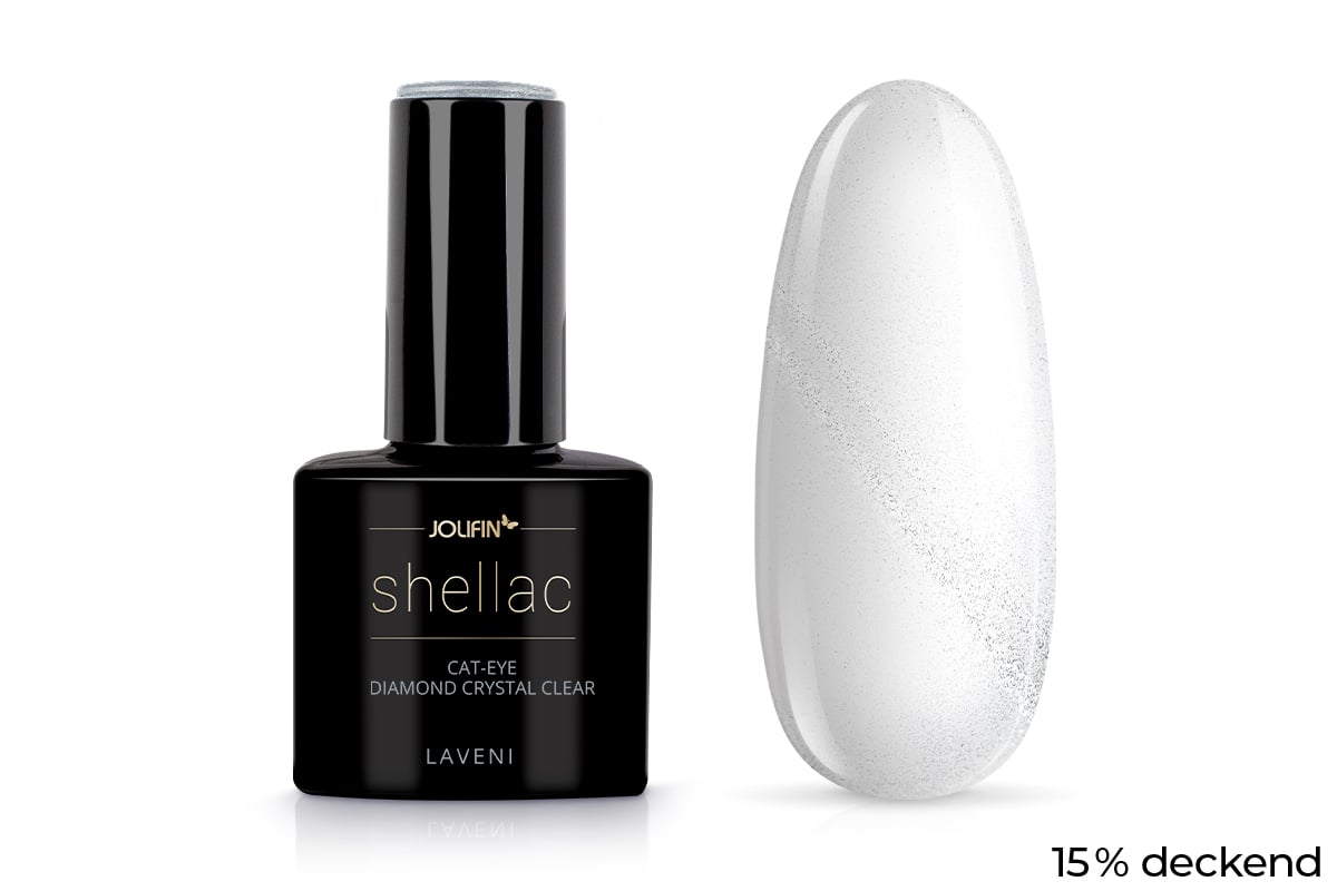 Jolifin LAVENI Shellac - Cat-Eye Diamond crystal clear 10ml