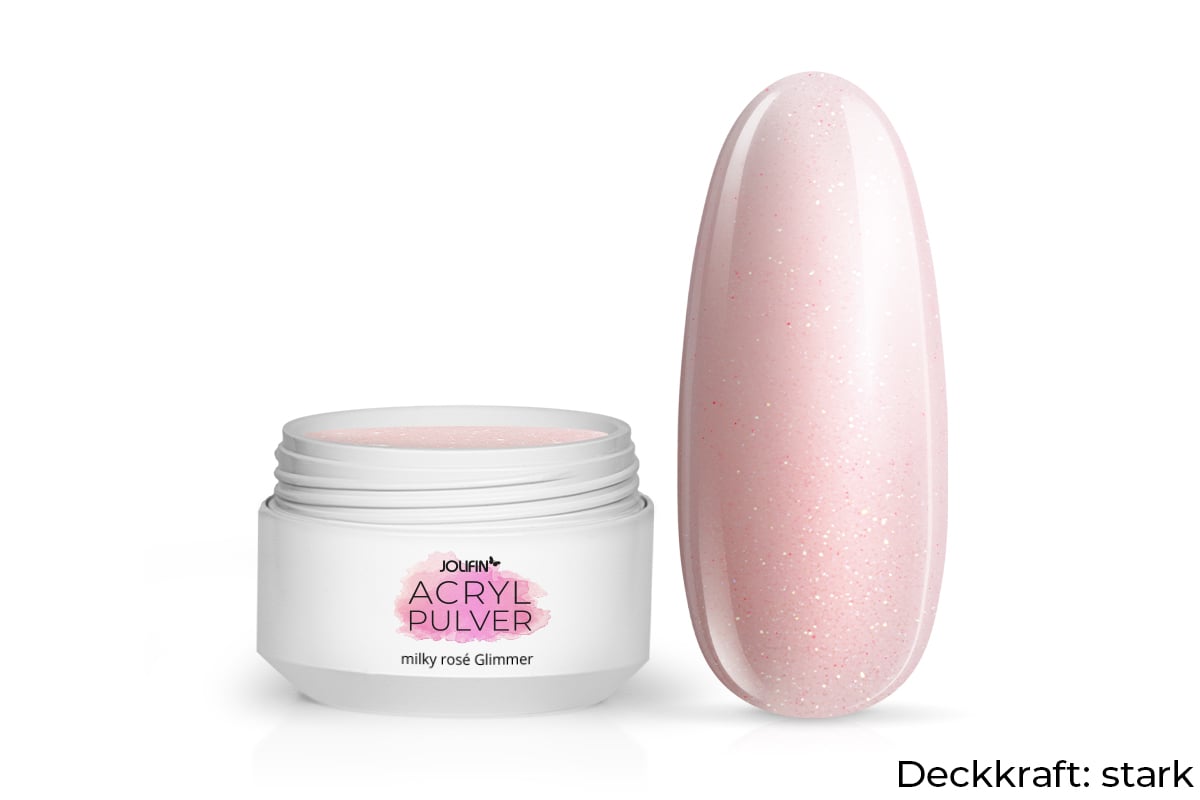 Jolifin Acryl Pulver - milky rosé Glimmer 10g