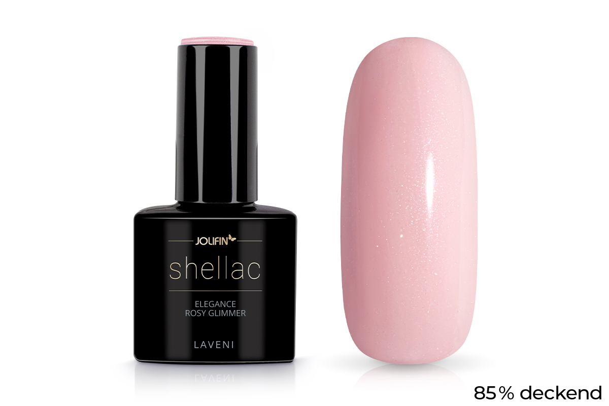 Jolifin LAVENI Shellac - elegance rosy Glimmer 10ml