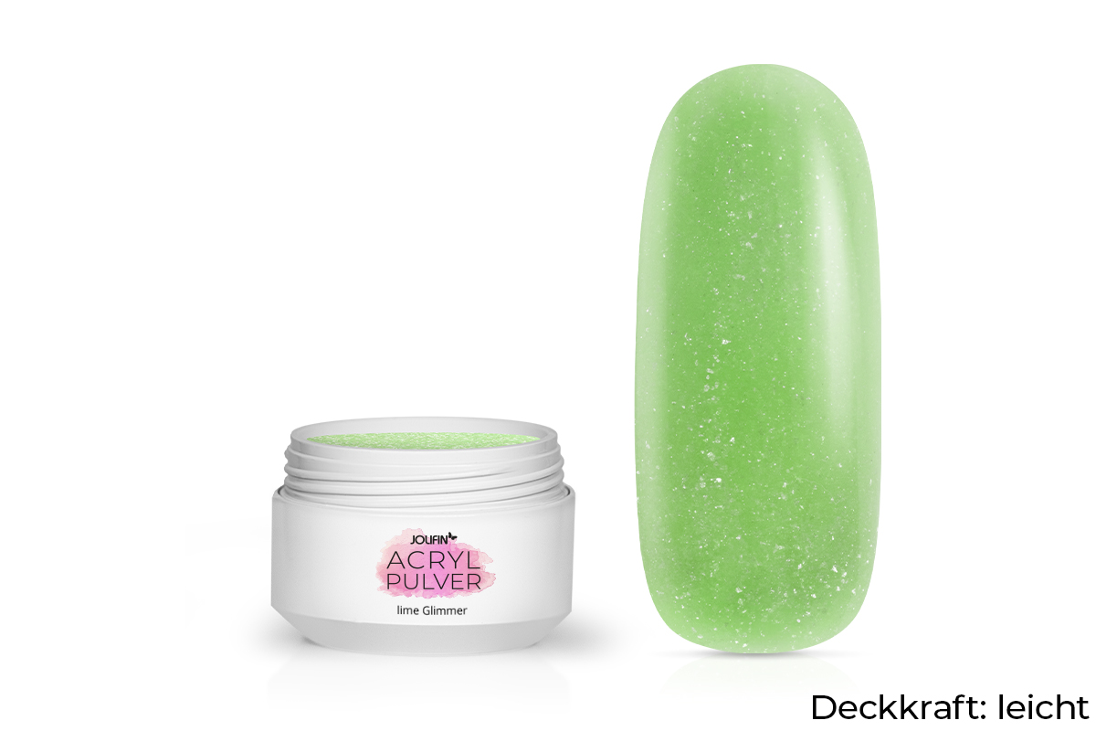 Jolifin Acrylic Colour Powder - lime Glimmer 5g