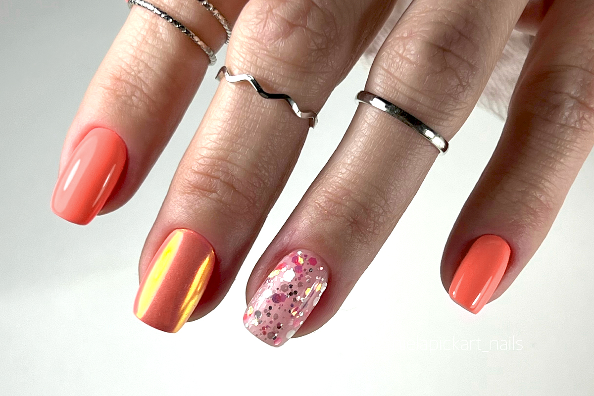 Jolifin LAVENI Shellac - coral dusk 10ml