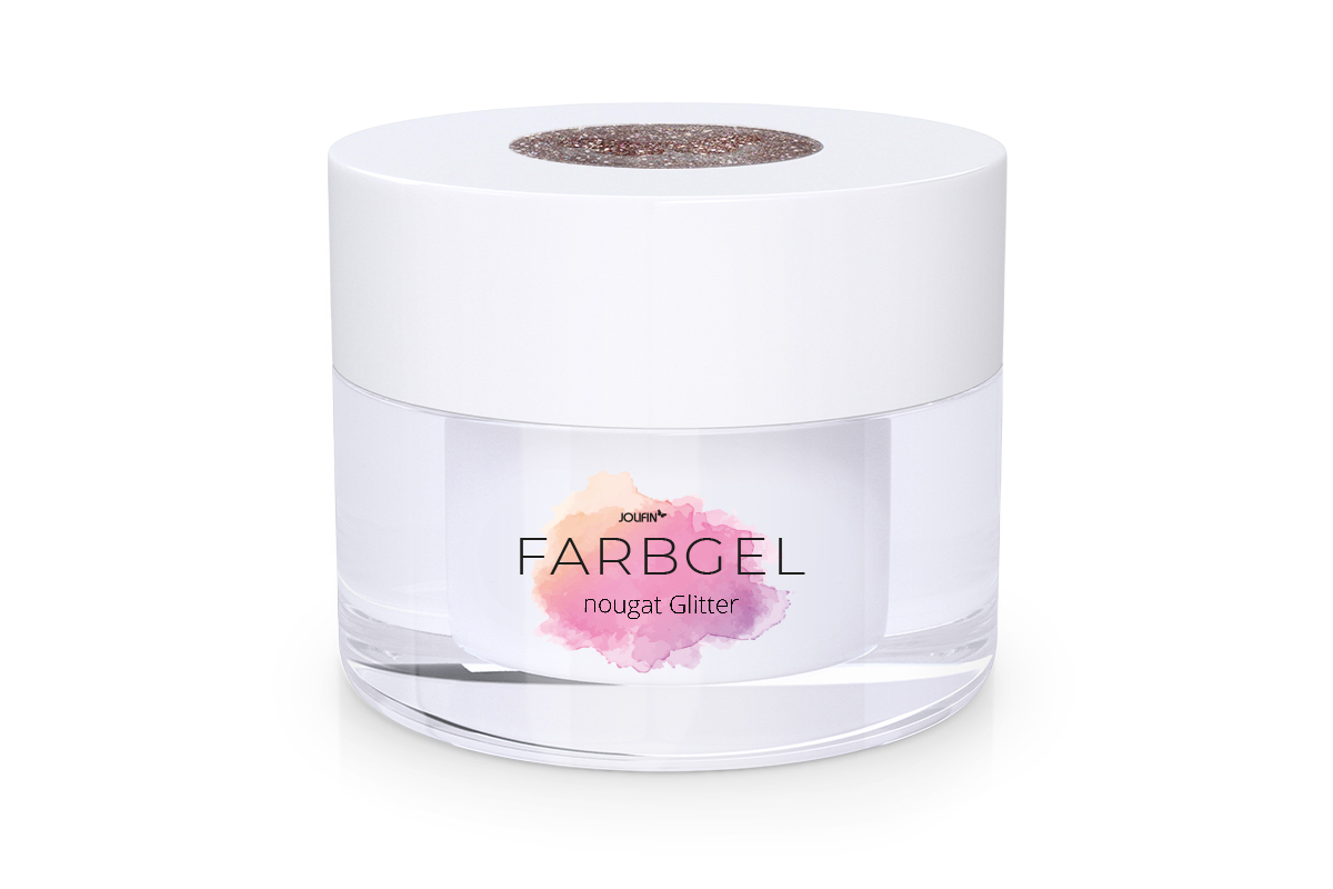 Jolifin Farbgel nougat Glitter 5ml