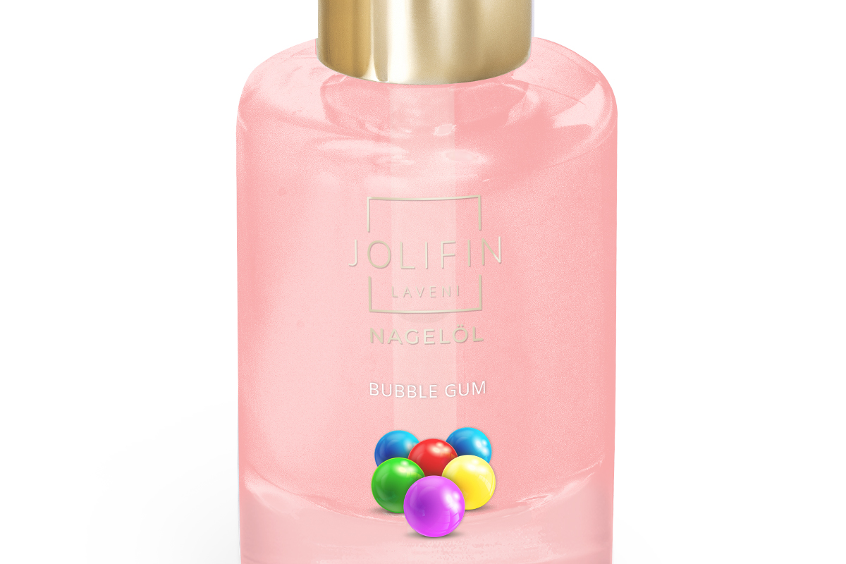 Jolifin LAVENI Nagelöl - Bubble Gum 10ml