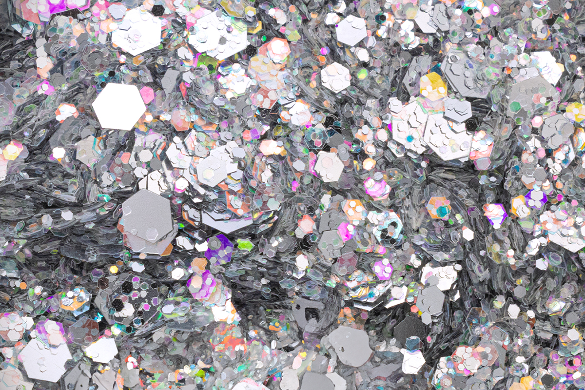 Jolifin LAVENI glitter powder - magic silver mix